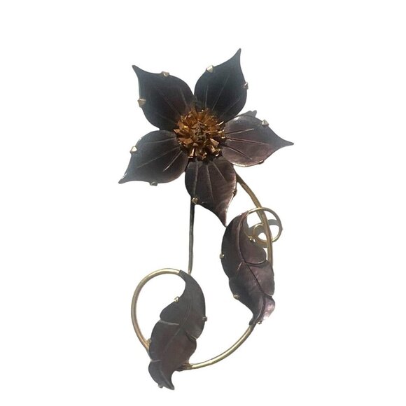 VTG Stunning Ocean Treasures Brooch Mother Of Pearl Flower SIGNED Distinctive - Picture 11 of 11